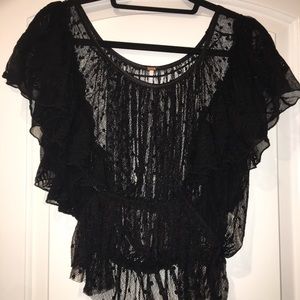 FREE PEOPLE sheet black top